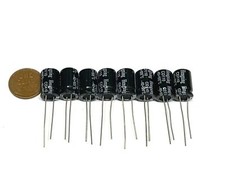 8 Pack Electrolytic capacitor 2200UF 10v 105c 10mm x 17mm Radial G465