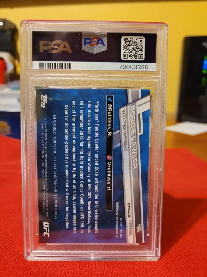 UFC Chrome Topps Refractor Robbie Lawler #16 Ruthless Iowa - Image 4 of 4