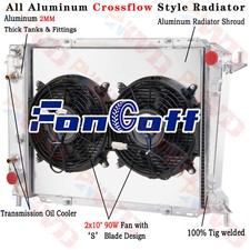 4 Row Radiator Shroud Fan For 94-97 Ford Thunderbird/93-98 Lincoln Mark VIII V8