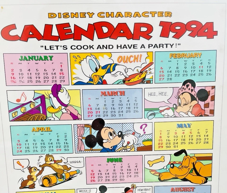 Disney CALENDAR 1994 Jigsaw Puzzle 1000 pcs Mickey & Friends Tenyo D-1000-108 - Image 2 of 4