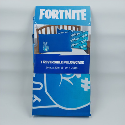 Fortnite Epic Games Reversible Pillowcase Victory Royale 20  x 30  Blue New