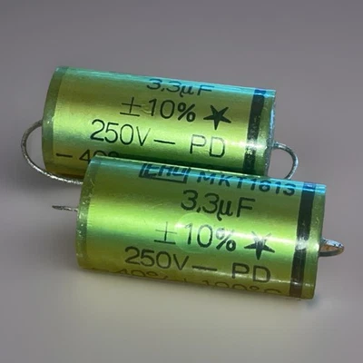 2 Stück - matched Pair - 3,3uF 250V - MKT1813 ERO Roederstein Vintage Audio NOS - Bild 1 von 4