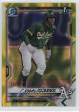 2021 Bowman Draft Chrome Yellow Lava Refractor /75 Denzel Clarke #BDC-128 12wc