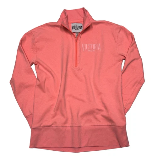 UNDERCOVER Felpa Victoria Sport Victoria's Secret VSX XS arancione pesca quarto zip