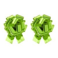 2Stk 10 Zoll Metallisch Groß GroßE Zugband Geschenkband Schleifen SmaragdgrüN