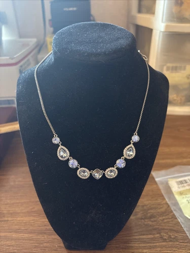 Collana Givenchy in cristallo blu tono argento 18’’’