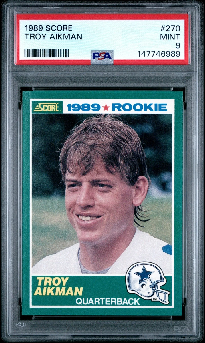 Troy Aikman Football Grade 9 Rookie Sports Trading Cards