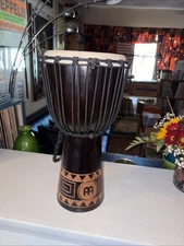 Meinl Drum Hand Djembe Full Size African Handmade Carved 20"