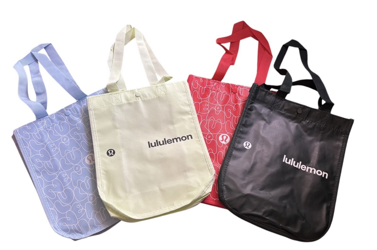 LULULEMON Spring 2025 Reusable LARGE Shopping Tote Bags Red Lime