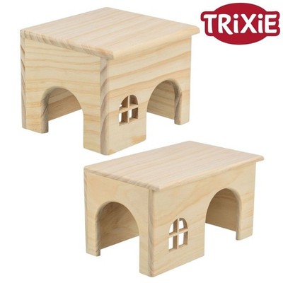 Trixie Holz Kleintierhaus Versteck Mäuse Hamster Degu Meerschweinchen Schildkröten