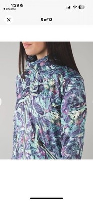 Lululemon Miss Misty Jacket II Iridescent Multicolor Lightweight Rain Size 10