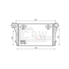 Ladeluftkühler für Seat VW Golf IV Toledo II 1M1 1J1 1.9 TDI 4motion