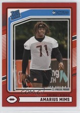 2024 Panini Donruss Rated Rookie Red Press Proof Amarius Mims #350 1px8