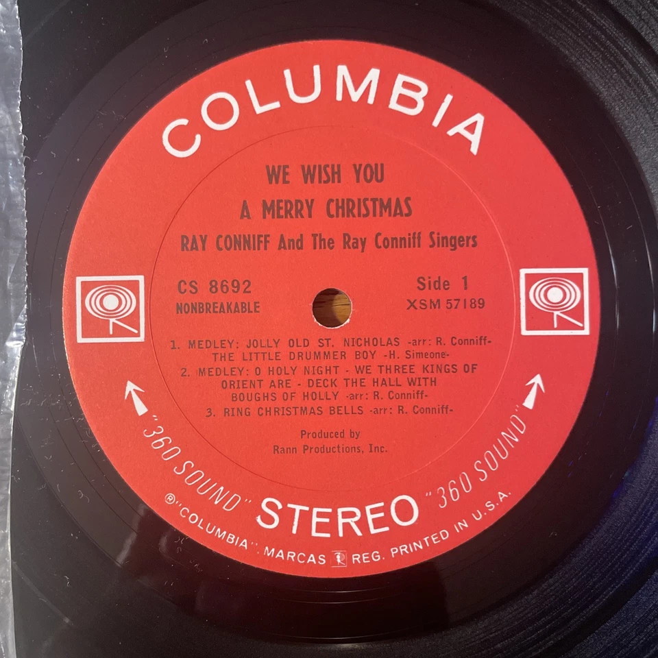 Ray Conniff We Wish You A Merry Christmas LP Columbia 2 Eye Stereo VG+!!!! - Image 3 of 4