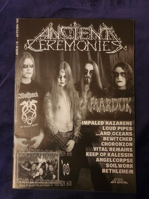 Ancient Ceremonies Fanzine Issue #2 1998 Black Metal Marduk Angelcorpse