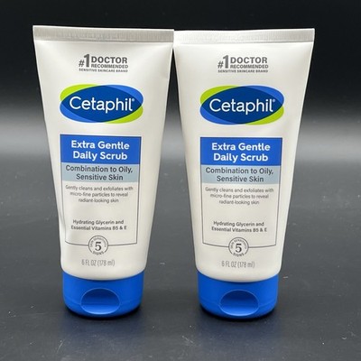 2 NEW CETAPHIL EXTRA GENTLE DAILY SCRUB SENSITIVE SKIN 6 FL OZ