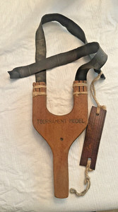 Vintage Tournament Model Wooden Sling Shot / Slingshot