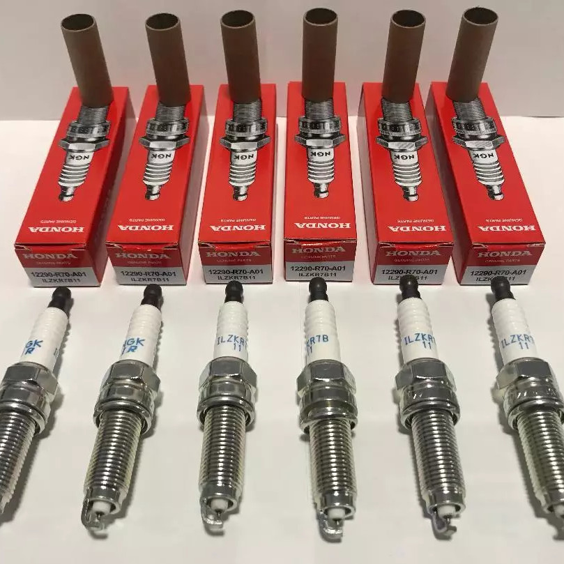 6PCS OEM NGK Iridium Spark Plugs 12290-R70-A01 ILZKR7B11 For Honda USA Genuine