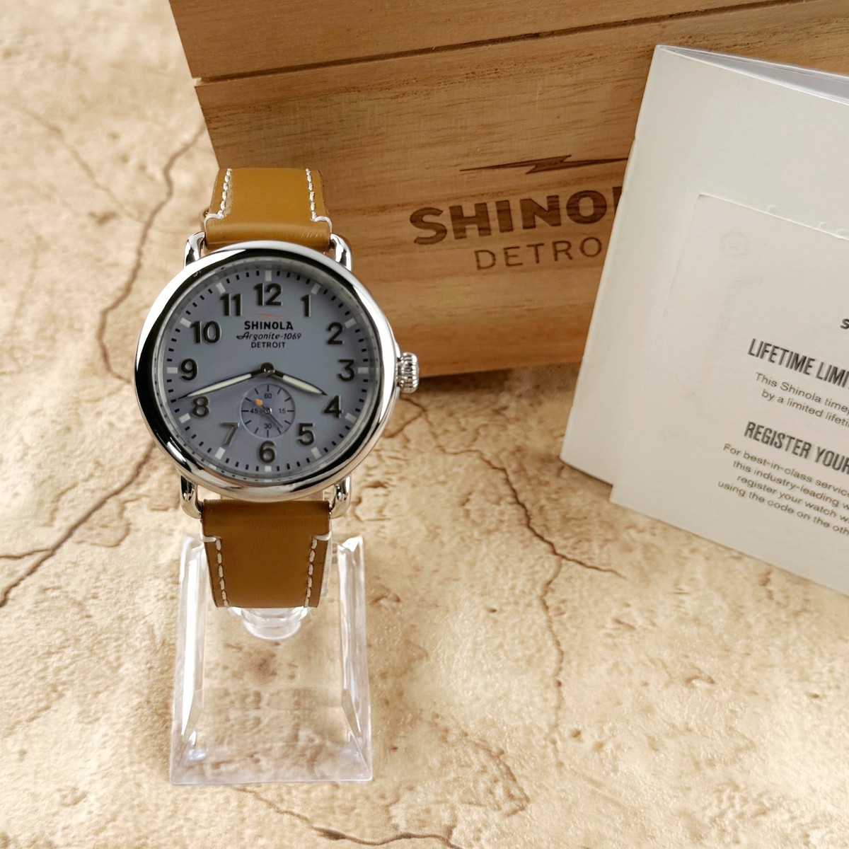 Shinola Runwel Slate Blue Dial 41mm Argonite 1069 Quartz Men's