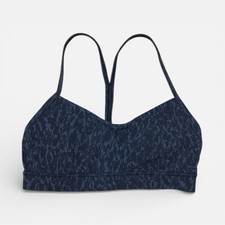 Lululemon Flow Y Nulu Bra Light Support, A  C Cups Leopard Camo Deep Coal Multi