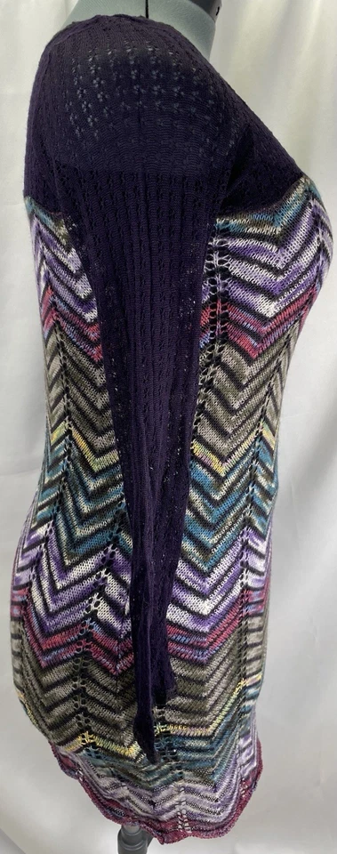 Vestido Fever Para Mujer Mediano Crochet Forrado Elástico Multicolor Chevron Usado en Excelente Condición Foto 2 de 4