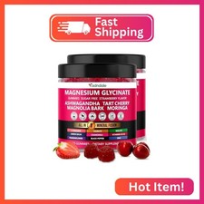 Adndale Magnesium Glycinate 400 mg Gummies with Ashwagandha, Magnesium Malate 