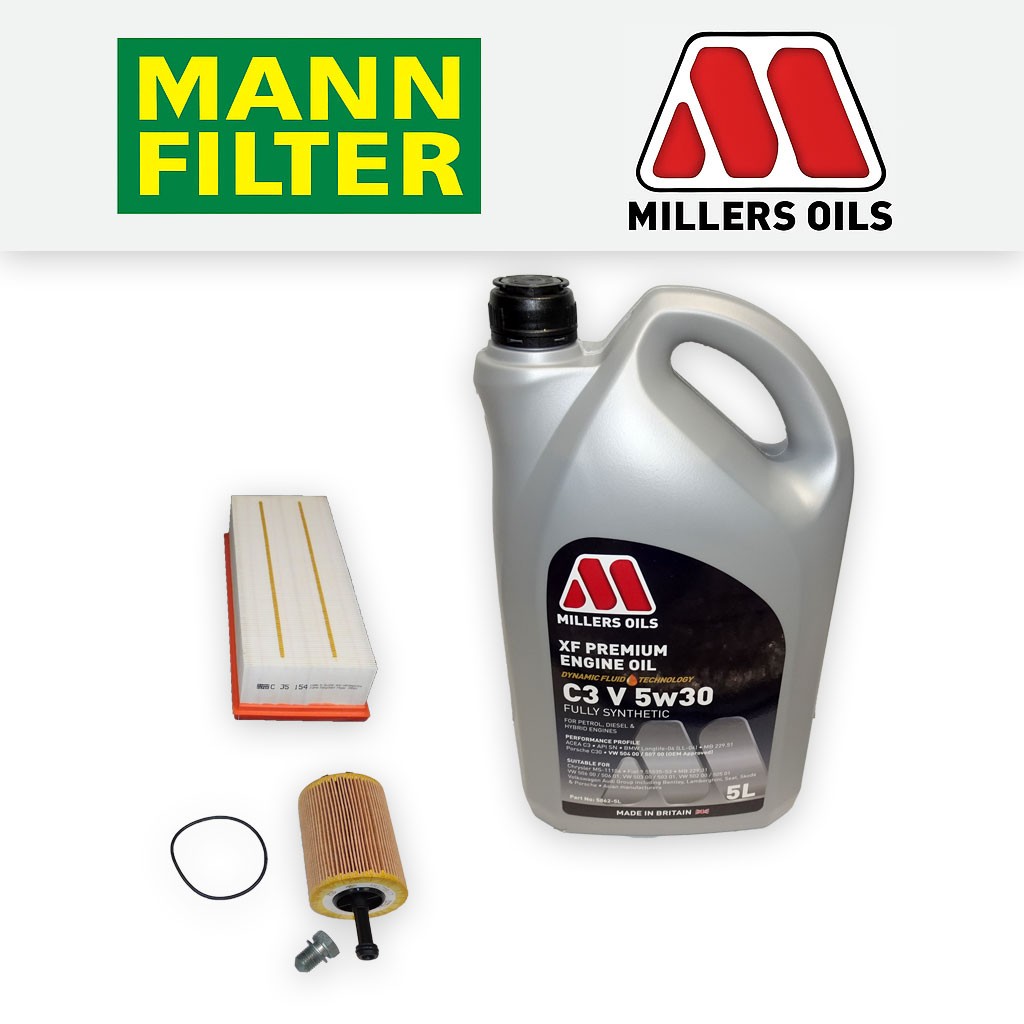 SERVICE KIT for VW PASSAT (3C) 1.9 TDI MANN OIL AIR FILTERS +XF OIL (2005-2010)