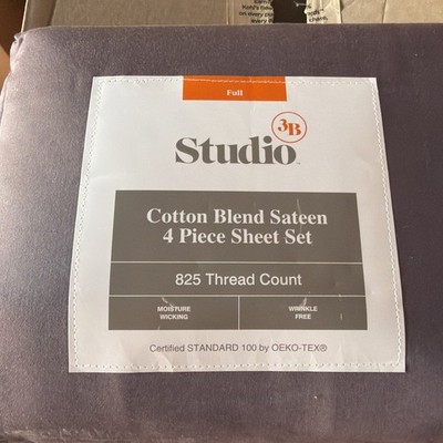 Studio 3B Full 4 Piece Sheet Set Oslo-Tex Moisture wicking - Gray
