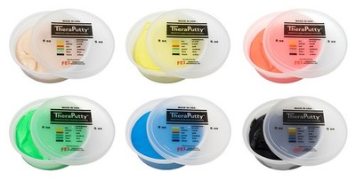 Cando Theraputty Standard Hand Exercise Putty - 6 oz - 6-piece set (tan-black)