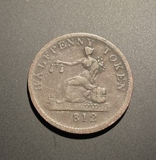 1812 Half Penny Token Lower Canada Quebec Lot 1A