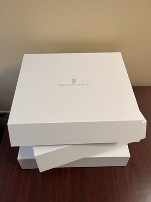 3 Authentic Brunello Cuccinelli Boxes w Cloth Bags for T-Shirts Tops or Storage