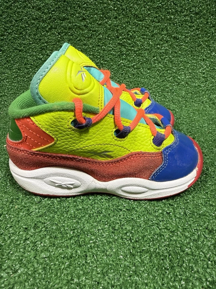 Reebok Question Mid Color Explosion Talla 8C Limpio Foto 4 de 4