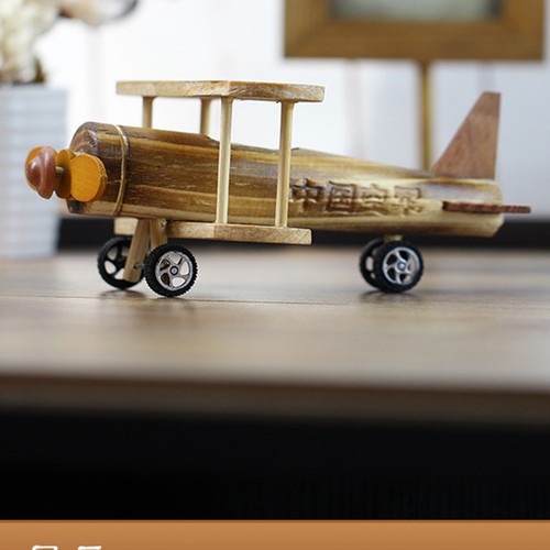  Wood Aircraft Airplane Ornament Toys Wood Tanker Aircraft Toys Kids Wood Toys - Zdjęcie 10 z 12