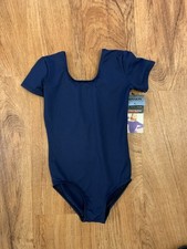 Danskin Short Sleeve Leotard Navy Child small and intermediate