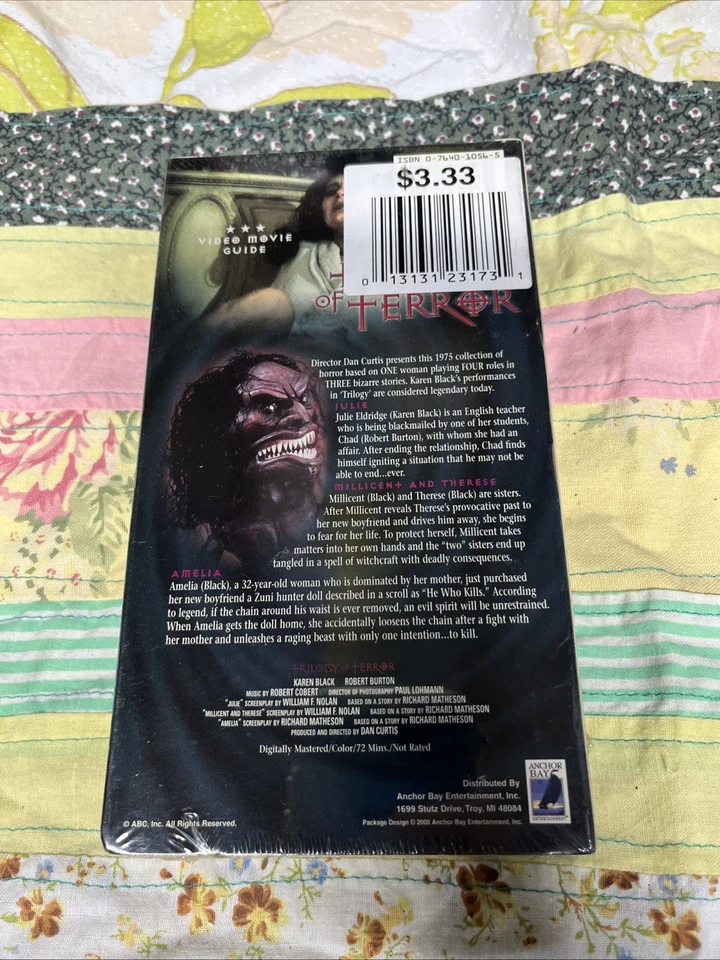Trilogy of Terror (VHS) Cult Classic New, Sealed - Image 3 of 4