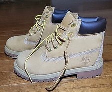 TIMBERLAND, STIVALI PREMIUM PER BAMBINI IN TUTTA PELLE/TEMPO, TAGLIA: 13M USATI