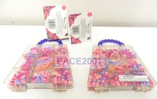Lot of 2 Melissa  Doug Polished Petals Bead Set Each has over 150 Beads 3 Cord