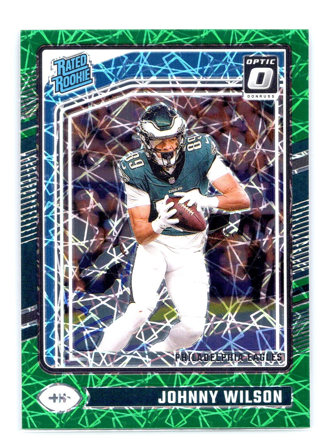 Johnny Wilson 2024 Donruss Optic #256 Green Velocity Rated Rookie RC