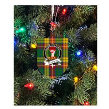 Buchanan Family Crest Christmas Ornament - Single Sided Metal Christmas Ornament