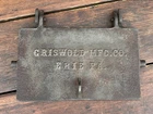 Griswold Cast Iron #0 Rectangle Waffle iron Paddles- No Base