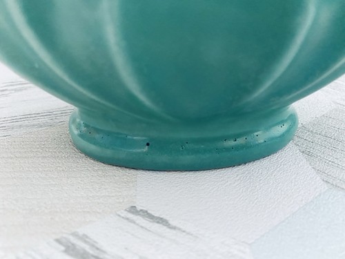 Vintage Dee Cee Stoneware England Turquoise Green Ornament Mantle Vase Handled - Picture 6 of 16