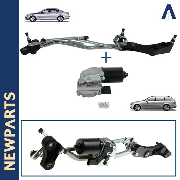 Newparts Tringlerie Scheibenwischer Vorne Mit Motor 4-Polig FüR BMW 520D-535D-image