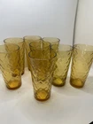 Vintage Anchor Hocking Set Of Eight 12 Ounce Honeycomb Tumblers