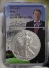 2024 US Silver Eagle $1 NGC MS70 Ronald Reagan Core Slab