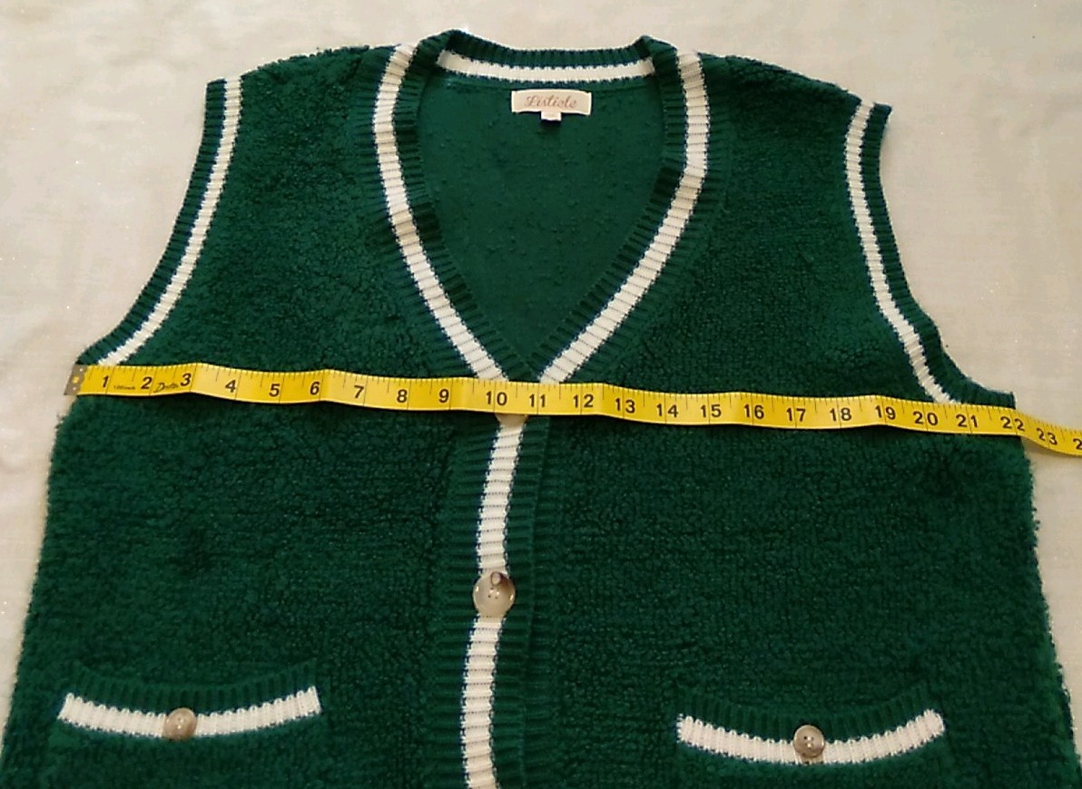 Listicle Button Down Christmas Green Cardigan Swe… - image 7