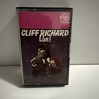 CLIFF RICHARD - LIVE - CASSETTE TAPE free Uk postage 02a 