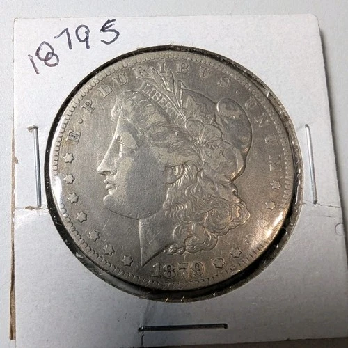 Morgan Silver Dollar 1879 $1 Coin Circulated Business Strike 0.9 Fineness