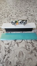 Fingerboard/TechDeck  Ledge | Swappable Top | Obstacle | White/Teal |  