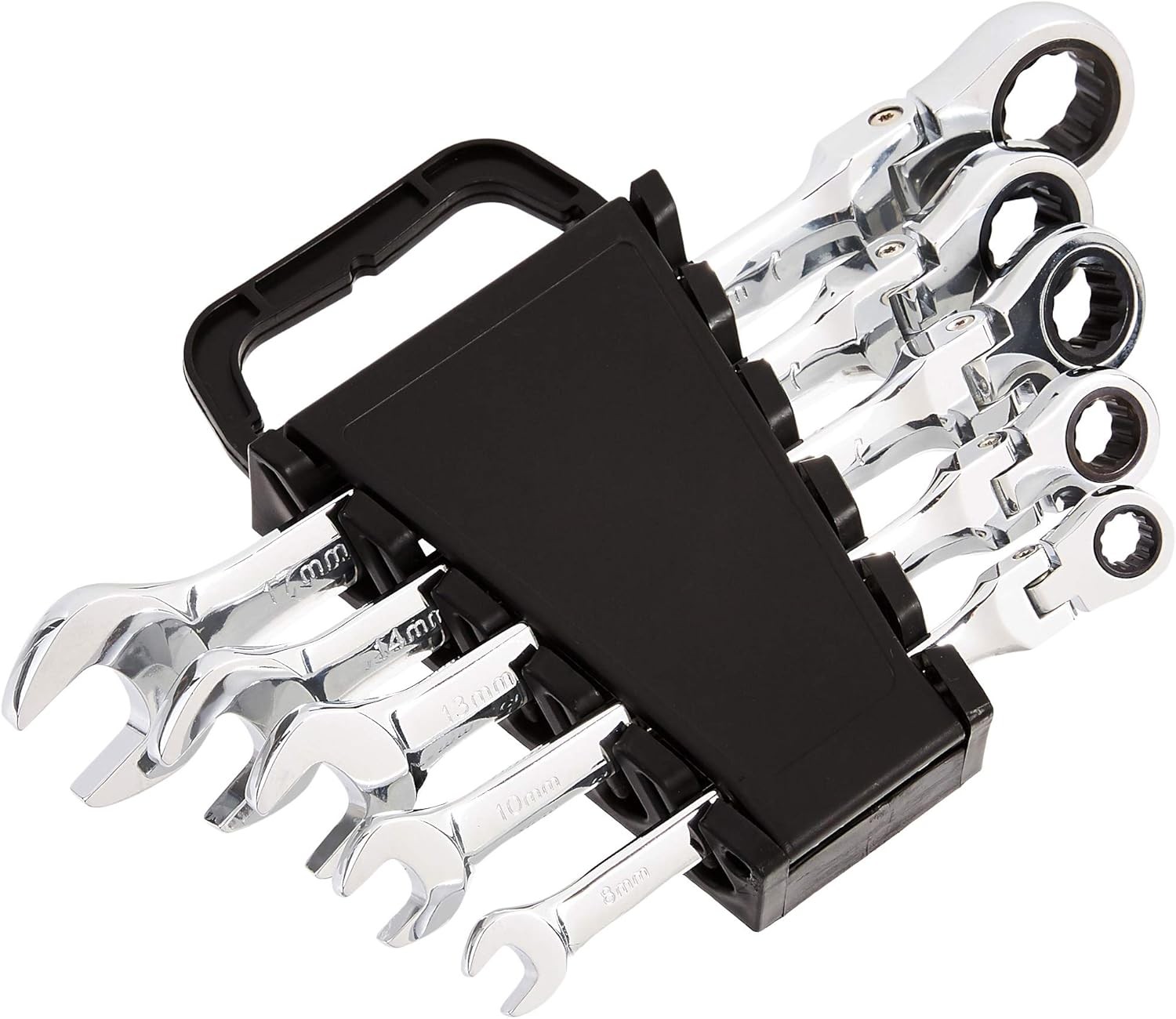 Amazon Basics Flexible Ratcheting Wrench Set - Metric 5-Piece 11590₽
