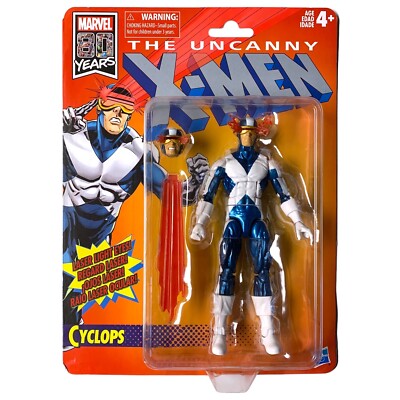 Marvel Legends Cyclops Uncanny X-Men 80 Years Retro Vintage Comic 6'' Jim Lee